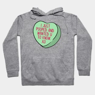 Funny Candy Heart Pooped Hoodie